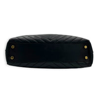 Shopping Black Tote Bag in Calfskin, Gold hardware