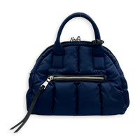 Re-Nylon Top Handle Bag Bluette in Re-Nylon, Silver hardware
