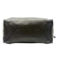 Papier Top Handle Bag Noir in Lambskin, Silver hardware