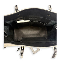 Papier Top Handle Bag Noir in Lambskin, Silver hardware