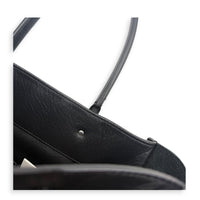 Papier Top Handle Bag Noir in Lambskin, Silver hardware
