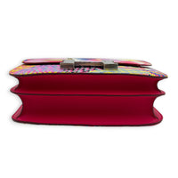 Constance 24 Rose Mexico Swift and Marble Silk Shoulder Bag in Marble Silk, Palladium hardware