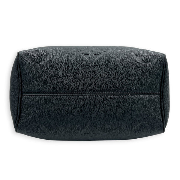 Speedy Bandouliere Top Handle Bag 25 Black in Empreinte Leather, Gold hardware