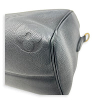 Speedy Bandouliere Top Handle Bag 25 Black in Empreinte Leather, Gold hardware