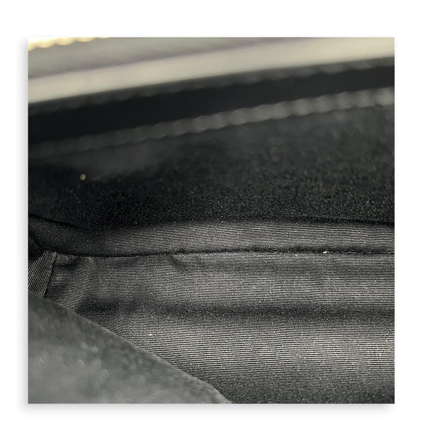 Loulou Shoulder Bag Black in Calfskin, Silver hardware