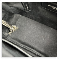 Loulou Red Camera Bag in Calfskin, Silver hardware