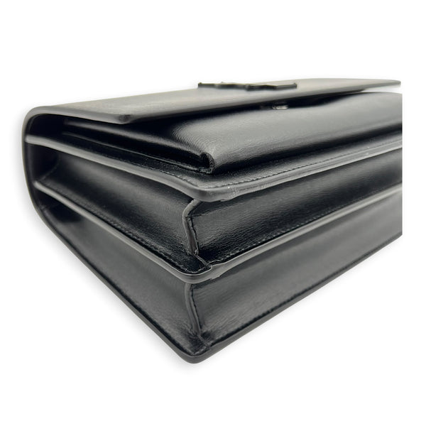Sunshine Shoulder Bag Black in Calfskin, Monochrome hardware