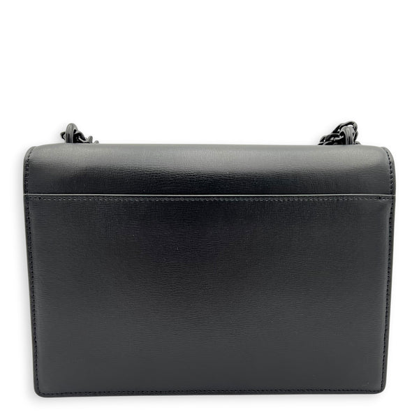 Sunshine Shoulder Bag Black in Calfskin, Monochrome hardware