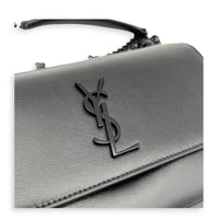 Sunshine Shoulder Bag Black in Calfskin, Monochrome hardware