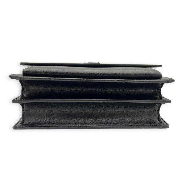 Sunshine Shoulder Bag Black in Calfskin, Monochrome hardware