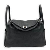 Lindy 30 Black Shoulder Bag in Clemence, Palladium hardware