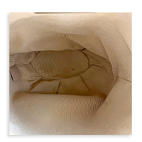 Drawstring Bucket Backpack White in Calfskin, Gold hardware