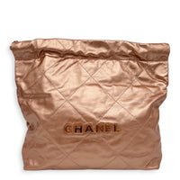 22 Tote Shoulder Bag Small Metallic Pink in Metallic, Gold hardware