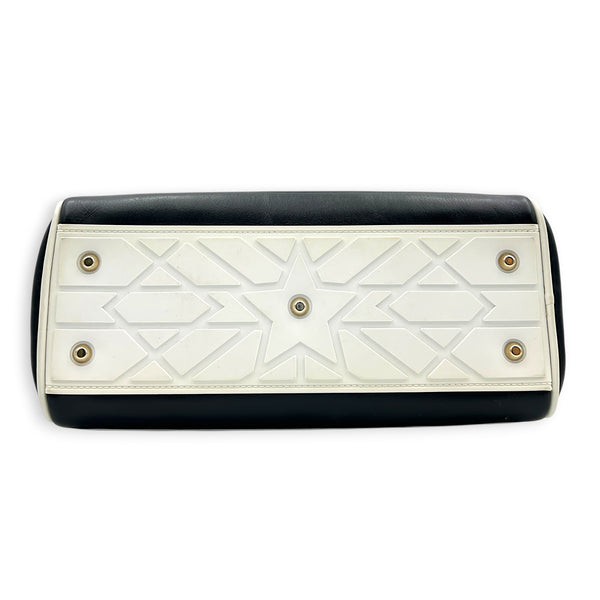 Lady D-Vibe Bowling Top Handle Bag Black in Calfskin, Silver hardware