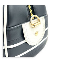 Lady D-Vibe Bowling Top Handle Bag Black in Calfskin, Silver hardware