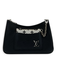 Marelle Shoulder Bag Black in Epi Leather, Silver hardware