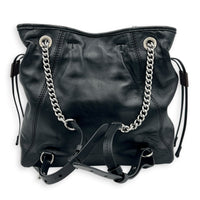 Off Duty Vibe Backpack Black in Calfskin, Silver hardware