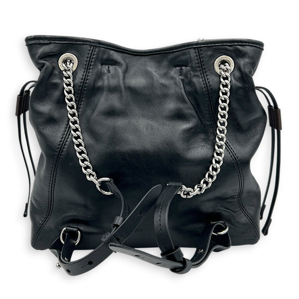 Off Duty Vibe Backpack Black in Calfskin, Silver hardware