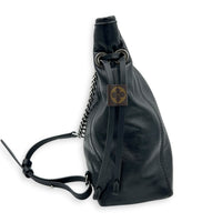 Off Duty Vibe Backpack Black in Calfskin, Silver hardware
