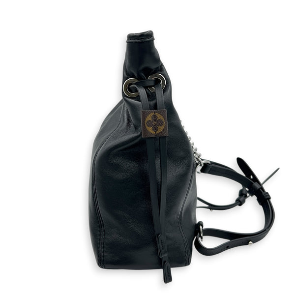 Off Duty Vibe Backpack Black in Calfskin, Silver hardware
