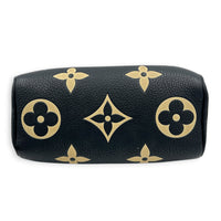 Speedy Bandouliere Top Handle Bag Nano  Bicolor Black/Beige in Monogram Empreinte Leather, Gold hardware