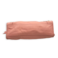 City Shoulder Bag Pink in Calfskin, Gold hardware