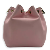 Serpenti Forever Bucket Bag Pink in Calfskin, Gold hardware
