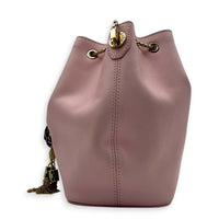 Serpenti Forever Bucket Bag Pink in Calfskin, Gold hardware