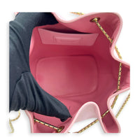 Serpenti Forever Bucket Bag Pink in Calfskin, Gold hardware