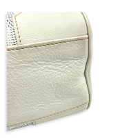 Saigon Souple Shoulder Bag Mini White in Coated Canvas, Silver hardware