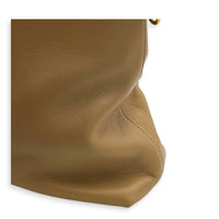 Interlocking G Beige Top Handle Bag in Calfskin, Gold hardware