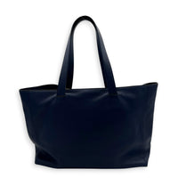 Anagram Blue Tote Bag in Calfskin, Silver hardware