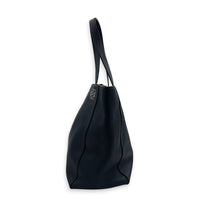 Anagram Blue Tote Bag in Calfskin, Silver hardware