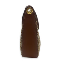 Luna Shoulder Bag Small Tan in Jacquard, Gold hardware