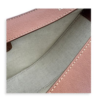 Luna Shoulder Bag Small Tan in Jacquard, Gold hardware