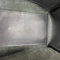 Cabas Top Handle Bag Black in Crocodile Embossed Calfskin, Silver hardware