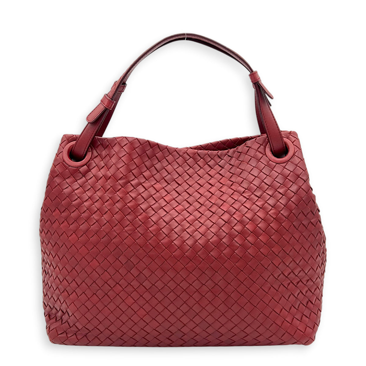 Garda Red Shoulder Bag in Nappa Leather, Gold hardware