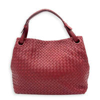Garda Red Shoulder Bag in Nappa Leather, Gold hardware