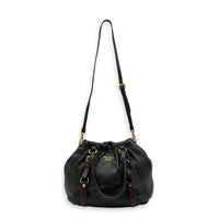 Cervo Antik Green Top Handle Bag in Nappa Leather, Gold hardware