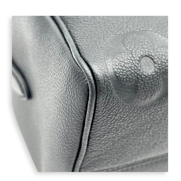 Speedy Bandouliere 25 Black Top Handle Bag in Monogram Empreinte Leather, Gold hardware