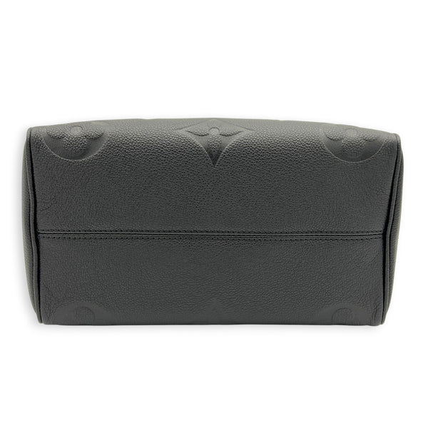Speedy Bandouliere 25 Black Top Handle Bag in Monogram Empreinte Leather, Gold hardware