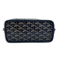 Anjou Mini Navy with Universal Clip Tote Bag in Coated Canvas, Silver hardware