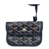 Anjou Mini Navy with Universal Clip Tote Bag in Coated Canvas, Silver hardware