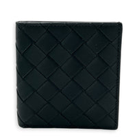 Intrecciato Black Wallet in Calfskin