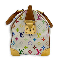 Speedy Top Handle Bag 30 Multicolor White in Coated Canvas, Gold hardware