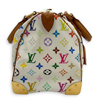 Speedy Top Handle Bag 30 Multicolor White in Coated Canvas, Gold hardware