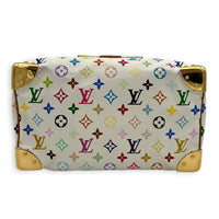 Speedy Top Handle Bag 30 Multicolor White in Coated Canvas, Gold hardware