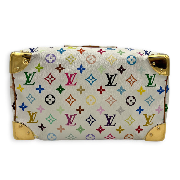 Speedy Top Handle Bag 30 Multicolor White in Coated Canvas, Gold hardware