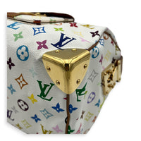 Speedy Top Handle Bag 30 Multicolor White in Coated Canvas, Gold hardware