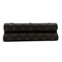 Victoire Burgundy Shoulder Bag in Monogram Coated Canvas, Gold hardware